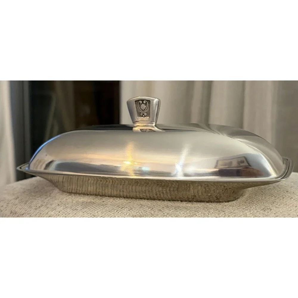 Vintage Cordova Stainless Steel 1969 Butter Dish Solid 18-8 Stainless Steel